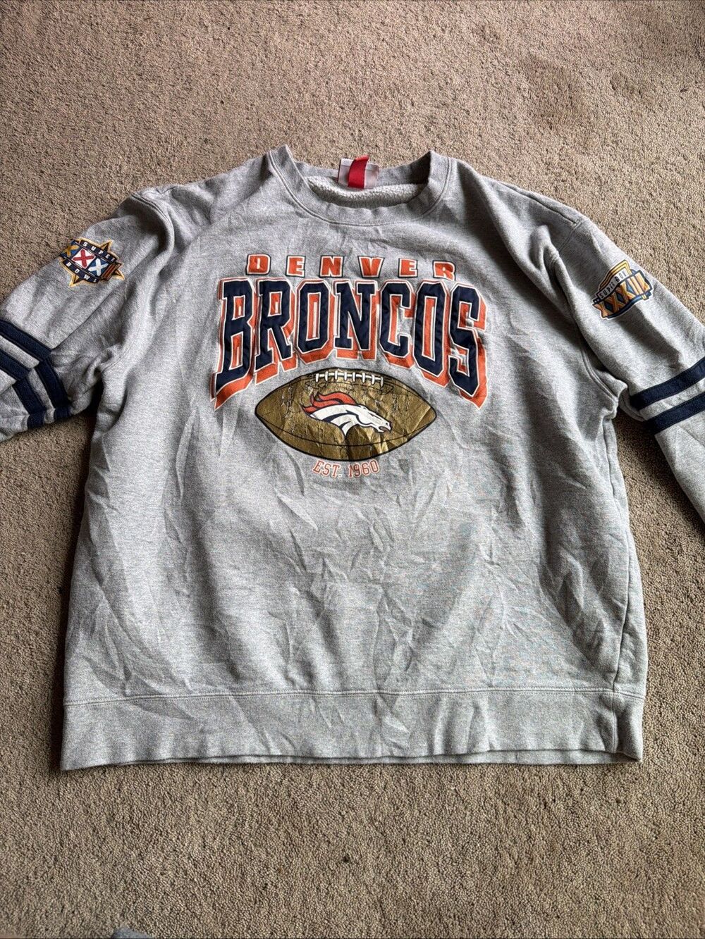 Vintage Mitchell & Ness Denver Broncos NFL Super Bowl Champions 2XL Sweatshirt